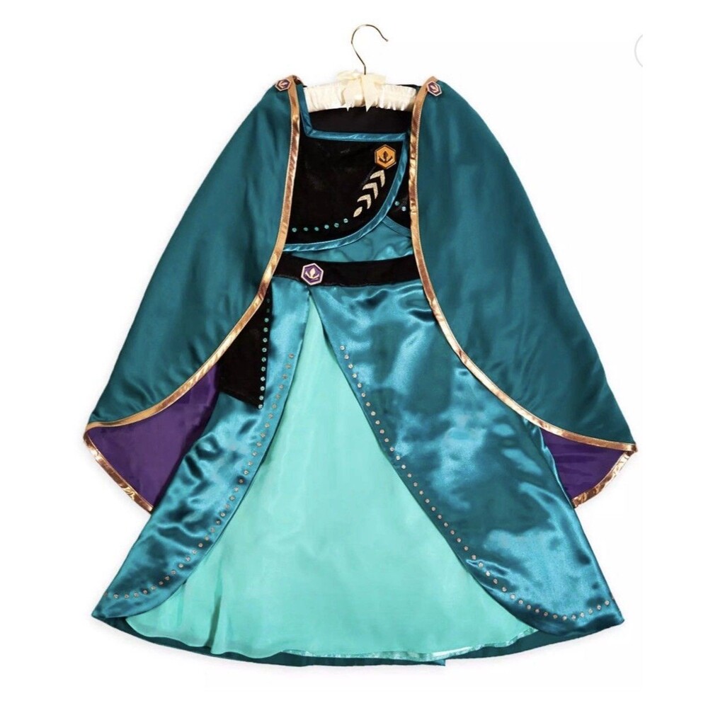 Disney Frozen II Anna Deluxe Costume Girls Sz 9/10 Cosplay Halloween